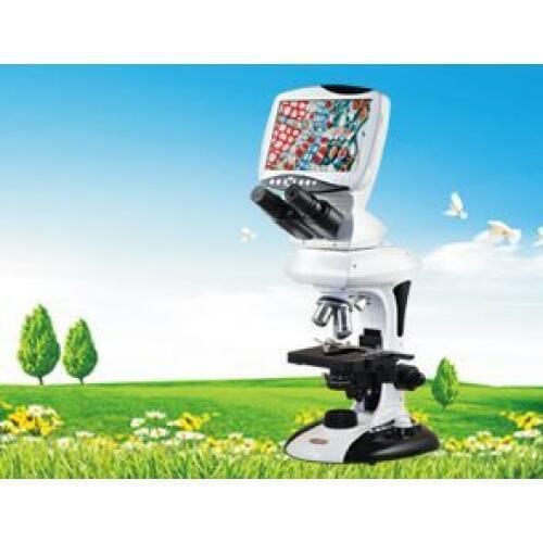 Best Sale ,CE ISO 9'' Digital LCD microscope with 5.0M Pixel 4x, 10x, 40x, 100x objective ,Top quality for Education Field