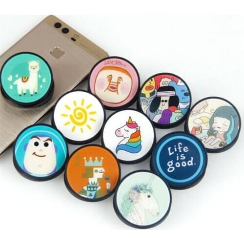 Cartoon Alpaca Unicorn Expanding Stand Grip Mount Phone Socket Fold Mobile Smartphones Pocket Desktop Bracket Phone Stand Holder