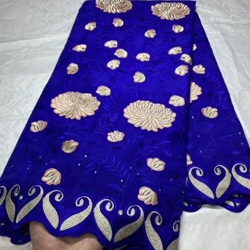 New Nigerian Cotton Lace Fabric High Quality Embroidered African Dry Cloth Swiss Voile Material Tissu Tela Tecido Stof OC12