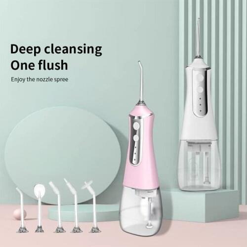 Electric Irrigator Water Flosser Oral Irrigator USB Rechargeable Oral Irrigator Tips Teeth Cleaner Water Jet Oral Hygiene Dental