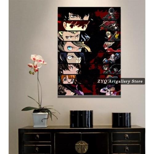 Persona 5 Squad Anime Art Picture Prints Home Decor Wall Canvas Painting Decoration For Living Room