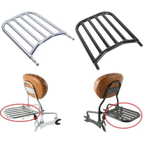 Motorcycle Chrome/black Backrest Sissy Bar Luggage Rack For Indian Chief Vintage Chieftain 14-20 16-20 Springfield Dark Horse