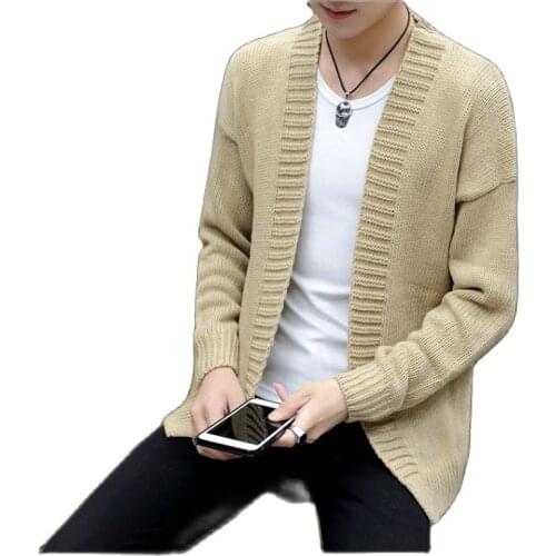 2021 Casual Fall New Mens Cardigan Sweater Mens Loose Sweater Overcoat Young Fashion Base Top M-2XL