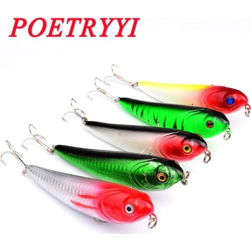 1Pcs 11cm 14g Pencil Fishing Lure Artificial Hard Bait Topwater Sub Surface Dying lures bass Minnows Fishing tackle 30