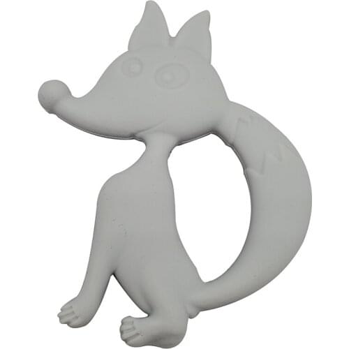 1pcs Silicone Fox Baby Teethers Rodent Beads DIY Chew Necklace Pacifier Chain Pendant Food Grade Silicone BPA Free