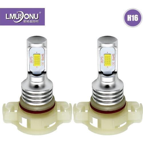 2Pcs 12-24V High Power V1 H16 Led Fog Lamp 5202 Car Led Headlight Bulbs Canbus Decoder PS19W PSX24 72W 1000LM