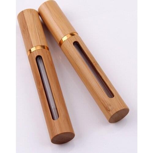 Lilipgloss Tube Empty 5ml /6ml Bamboo Lipgloss Tube Cosmetic Packaging Lipgloss Wand Tubes