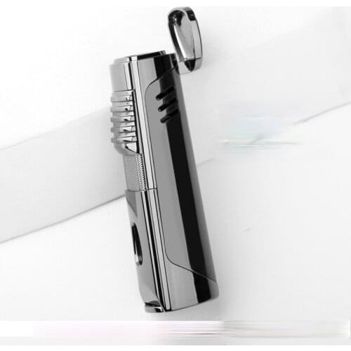 Windproof Straight Spray Gun Cigar Welding Torch Kitchen Baking Metal Inflatable Lighter Smoking Accessories for Weed Briquet