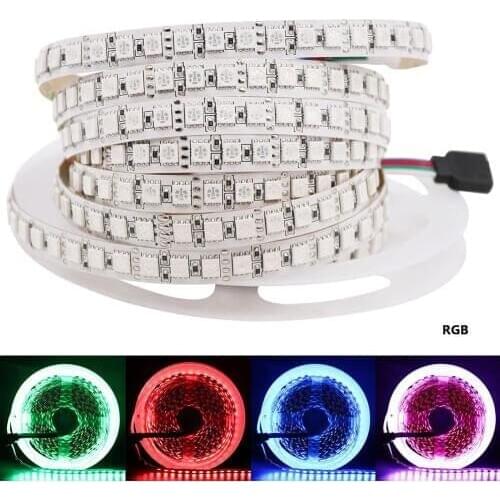 High Bright 120LED/M LED Strip Light 5M 5050 12V/24V DC 600 Pixel Waterproof LED Diode Ribbon Tape Lights RGB Decoration