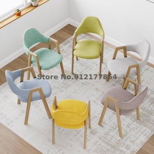 Japan imported room dining table chair student desk bedroom makeup computer stool backrest cloth