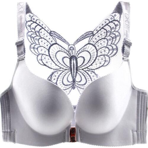 Fashion No Rims Front buckle butterf large Sexy Lingeries Women bras big size plus size 120DE 52DE womens underwear