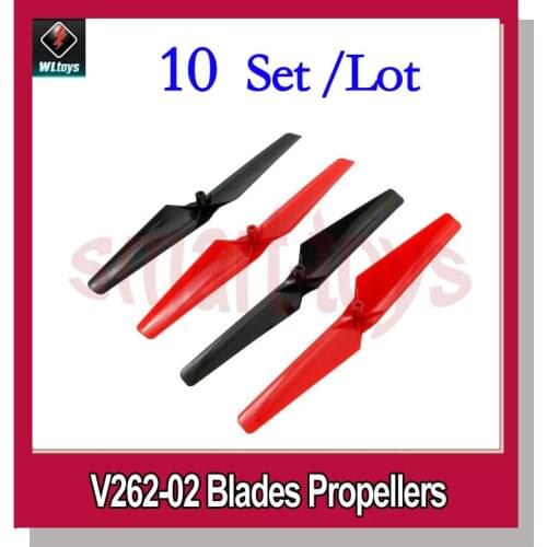10Set V262-02 Main Blades Propellers for WLtoys V262 V333 V666 RC Quadcopter Spare Parts