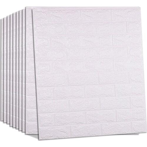 10 Pcs 3D Wall Stickers Self-Adhesive Tile Waterproof Foam Panel Living Room TV Background Protection Baby Wallpaper 38*35cm