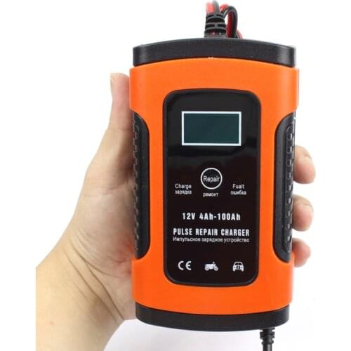 12V Pulse Repair Charger With LCD DisplayAGM GEL Lead Acid Battery Storage Charger Motorcycle Car Battery Charger Auto Parts