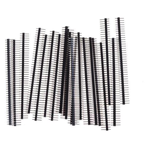 20Pcs Single Male Elektronik Pin Header For Arduin 1x40 Row 2.54 Breakable 40 Pins Connector Strip Board Module Electronic Part