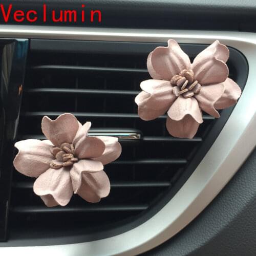 3D Handmade Flower Vent Clip For Car Perfume Air Freshener InThe Car Fragrance Diffuser Auto Interior Decor Accessory For Girls