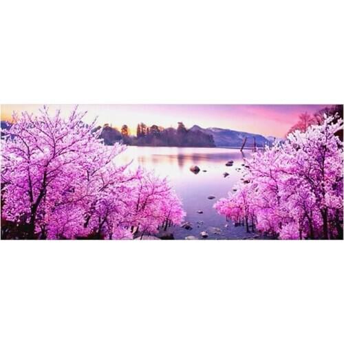 Lake Tree 5D Full Drill Diamond Painting Embroidery Cross Stitch Kits DIY Rhinestone Crystal Home Decor