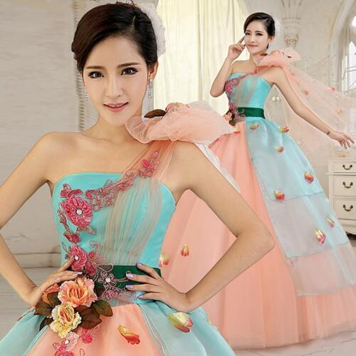 Free ship single shoulder flower lace beading ball gown medieval dress Renaissance Gown princess Victorian/Marie Antoinette