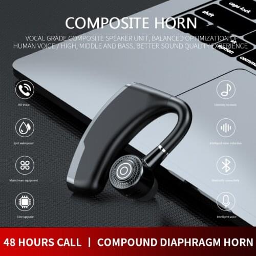 Wireless Bluetooth-compatible Headset Handsfree Business Headphones Drive Call Sports Earphones With Mic For Mobile Phones