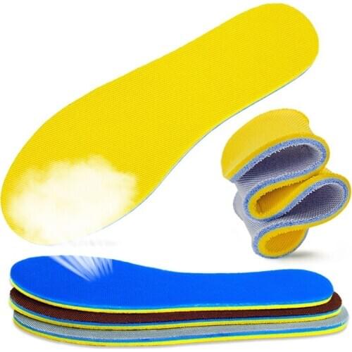 Memory Foam Breathable insoles Sweat Absorbing mens womens Soft Comfortable Elastic Insole Shock Sport Shoes Pad