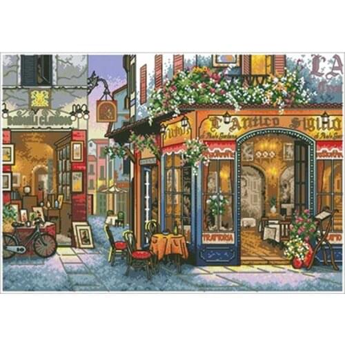 European Bistro patterns counted 11CT 14CT 18CT DIY Cross Stitch Sets Chinese Cross-stitch Kits Embroidery Needlework