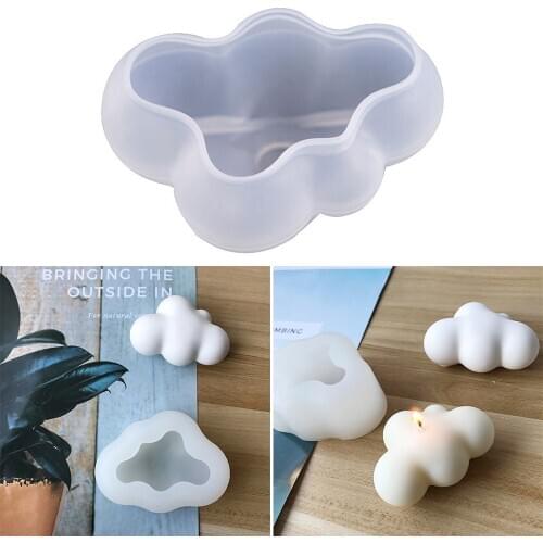 Clouds Shape Candle Mold Silicone Molds Cute Jewelry Soap Making Mold Handcraft Ornaments Making Tool Diy Soap Mold Moule Bougie