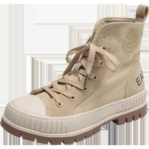 Woman Platform Shoes 2021 Summer New Fashion Women Shoes Casual High Canvas Shoes Women Casual Shoes Sneakers Woman Apartments