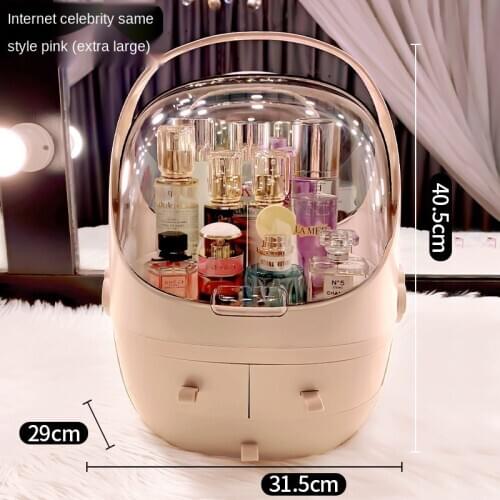 Cosmetics storage box finishing desktop dustproof household lipstick large capacity dressing table skin care products shelf