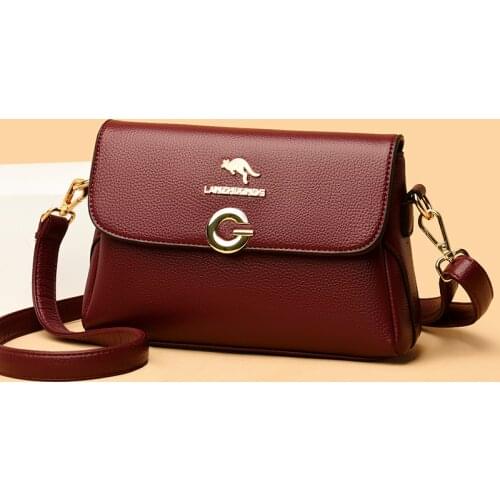 Small Pu Leather Crossbody Bags 2021 Women Brand Handbag Retro Flap Ladies Messenger Bag Vintage Solid Color Shoulder Bag Bolsos