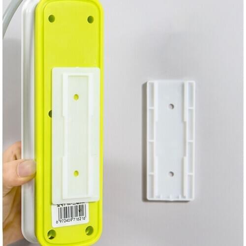 Multifunction Wall-Mounted Sticker Punch-free Plug Fixer Home Self-Adhesive Cable Wire Organizer Seamless Power Strip Holder