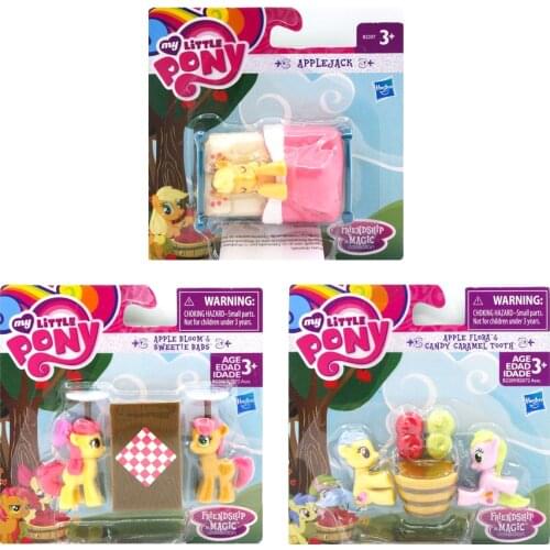 My Little Pony Hasbro Apple Garden Series Mini Pony Applejack Bed Scene Toy Gift Box