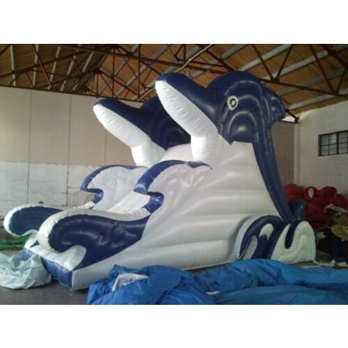 New style dolphin inflatable slide