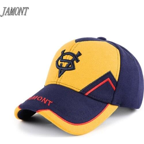 JAMONT Autumn Winter Warm Children Baseball Cap Polyester Kids Girls Boys Cap Embroidery Sports Casual Hats Outdoor Snapback Hat