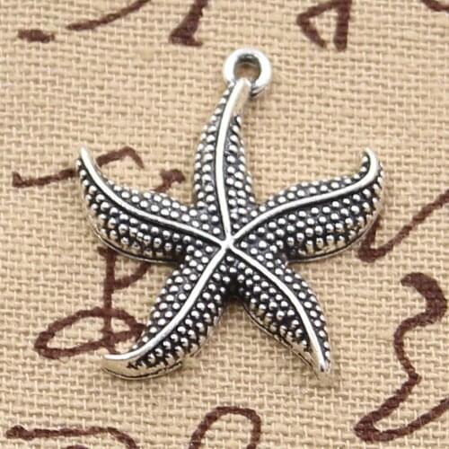 8pcs Charms Starfish 27x24mm Antique Tibetan Bronze Pendant Findings Accessories DIY Vintage Choker Handmade Jewelry
