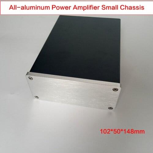 KYYSLB 102*50*148mm All-aluminum Power Amplifier Small Chassis DIY Decoding Case Power Shell Audio Box Amplifier Enclosure