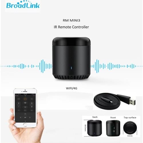 New Broadlink RM Mini3,Smart Home Automation,WiFi+IR+4G,Universal Intelligent APP Wireless IR Remote Controller, Black Bean