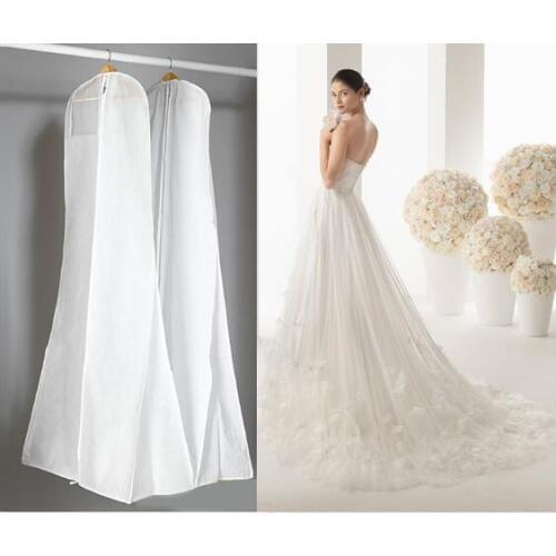 180cm Long High Quality Long TRAIN Wedding Dess Dust Bag Evening Dress Dust Cover Bridal Garment Storage Bag new