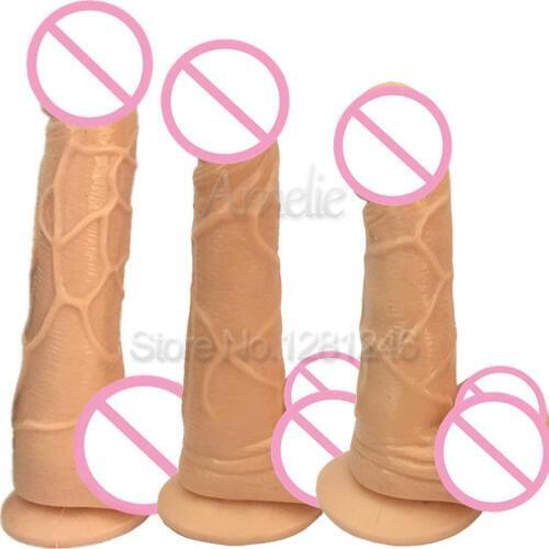 3 Size 3 Color Silicone Realistic Dildos Strong Suction Cup Dick Adult Sex Toys for Women Lesbian Erotic Male Penis Sex Products