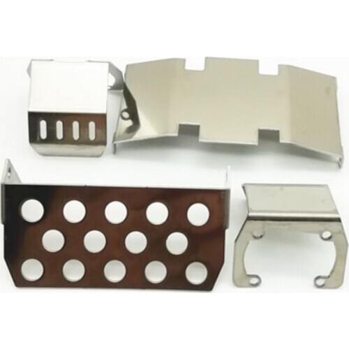 SCX10 II 90046/90047 90059/90060 Stainless Steel Chassis Armor Protection Skid Plate for 1/10 RC Crawler Accessories
