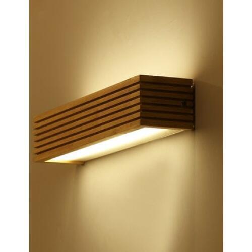 Modern Japanese Style Led Lamp Oak wooden Wall Lamp Lights Sconce for Bedroom Home Wall Sconce solid wood wall light 45cm