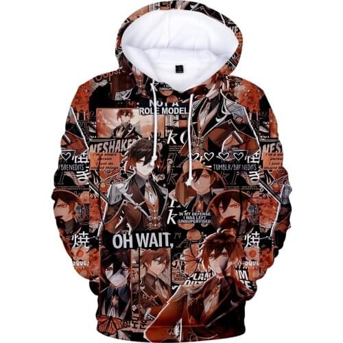 Boys Hooded 3D Full Printed Genshin Impact Hoodies Men Women Sweatshirts Autumn Game Tracksuits Casual Pullovers Streetwear