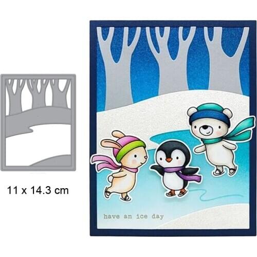 Trunk Background Frame Metal Cutting Dies Stencils for DIY Scrapbooking Making Handmade Decorative Paper Cards New Dies Cut