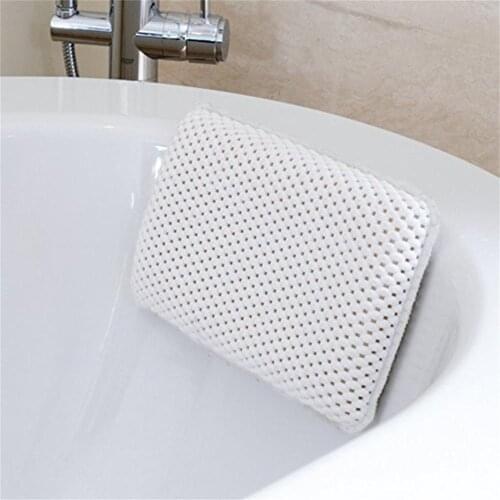 Bathtub Luxury Bath Spa Pillow Cushioned Spongy Relaxing Bathtub Cushion 8 Suction Cups Comfortable Bath Accessories L*5