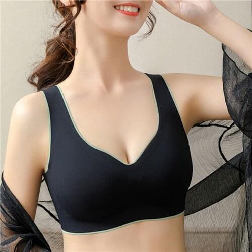 Womens Bra Thai Latex Underwear Women Thin No Steel Ring Ultra-Light Gathering Sports Vest Sleep Bra 6 Colors Available New