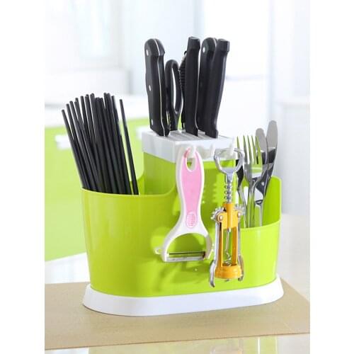 Zq Multifunctional Household Kitchen Utensils Storage Rack Kitchen Knife Rack Knife Holder Integrated Chopstick Canister