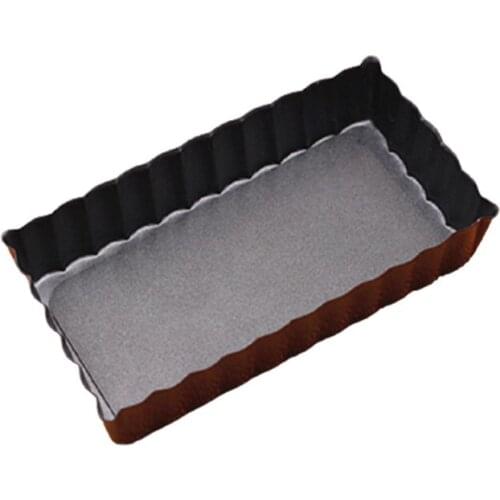 1Pcs Fluted Pie Tart Pan Square Flan Pan Mold Pie Pizza Cake Mold Removable Bottom Quiche Tool Cake Mold Kitchen Baking Tools