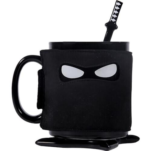 1Pcs Creative Ninja mug, Black Mask Assassinate Coffe ceramics ninja cups,Coffee Milk Tea mug Novelty Gifts japanese cup