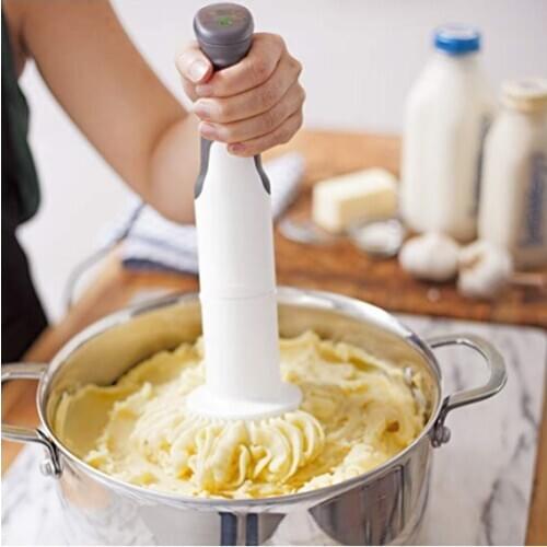 160W Electric Potato Masher for Kitchen Hand Blender Handheld Batter Mixer BPA Free Not Toxic for Baby Food Vegetable FP