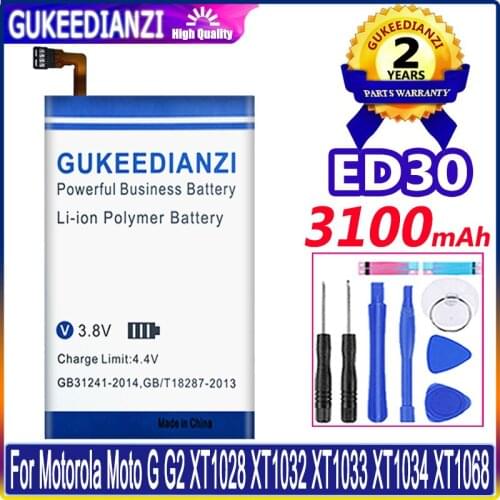 GUKEEDIANZI Battery 3100mAh ED30 for Motorola Moto G G2 XT1008 XT1028 XT1031 XT1032 XT1033 XT1036 XT1042 XT1045 XT1063 XT1064