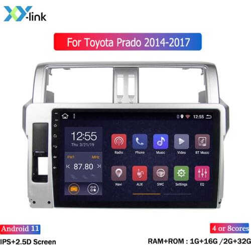 Car Radio video Multimedia Player 10.1inch screen For Toyota Prado 2014-2017 Car GPS Navigation system bluetooth no 2 din